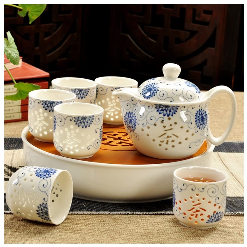 Zestaw Do Herbaty Ceramiczny Chiński Czajniczek Zestaw Filiżanek Do Herbaty Z Tacą Na Herbatę, Może Być Używany Domowego Biura Akcesoria Kuchenne