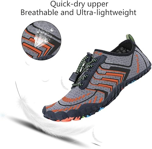 Miniatura 3 de MAYZERO Zapatos de agua para hombres y mujeres, zapatos de surf, playa, piscina, zapatos de punta ancha, senderismo, zapatos de agua, zapatillas de