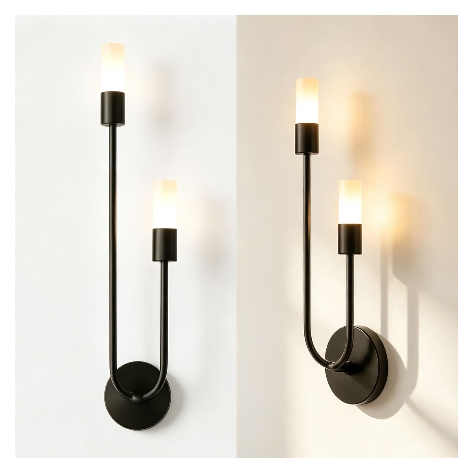 LUOYAOB Industrial Wall Sconce Black Wall Light Fixture Linear Lamp