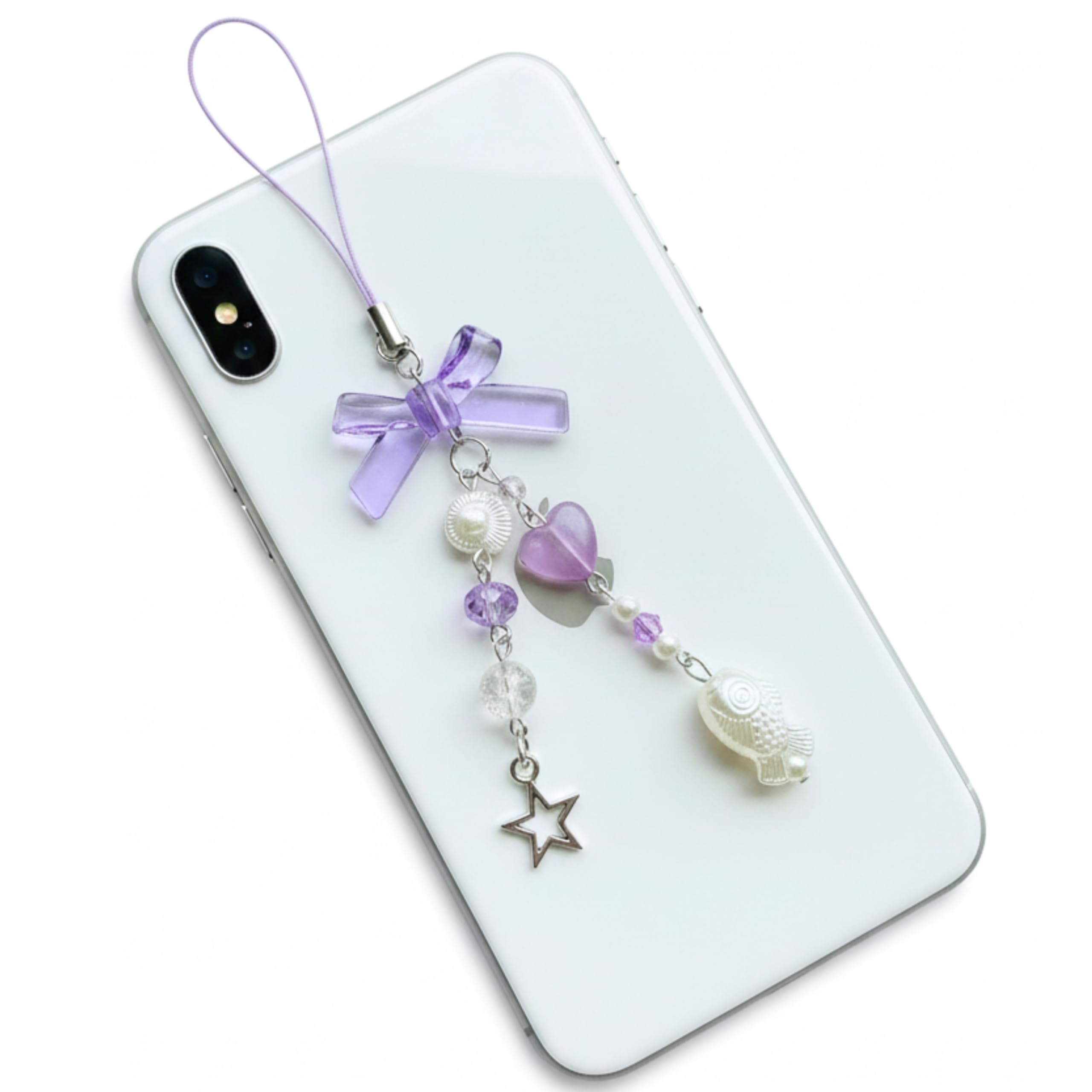 SNOWY SHOP Kawaii Y2K Heart Bow Star Phone Charm – Cute Beaded Mobile Strap, Korean Aesthetic Bag Hanging Accessory for Girls & Women-image-33