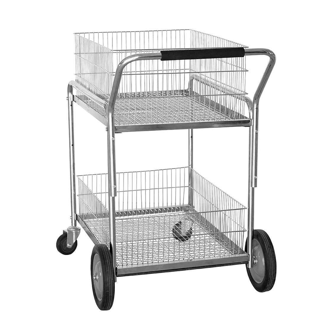 Carro postal con 2 cajas de almacenamiento de metal, carrito multiusos con asa, carrito de oficina con ruedas, carpeta de archivos, carro de almacenamiento, carro de carpeta, carro, carro,