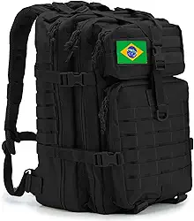 QT&QY Mochila Tática de 45L MOLLE com Bolsos Múltiplos e Material Durável para Sobrevivência de 3 Dias, Emergência, Caminhadas, Trekking e Caça Rucksack