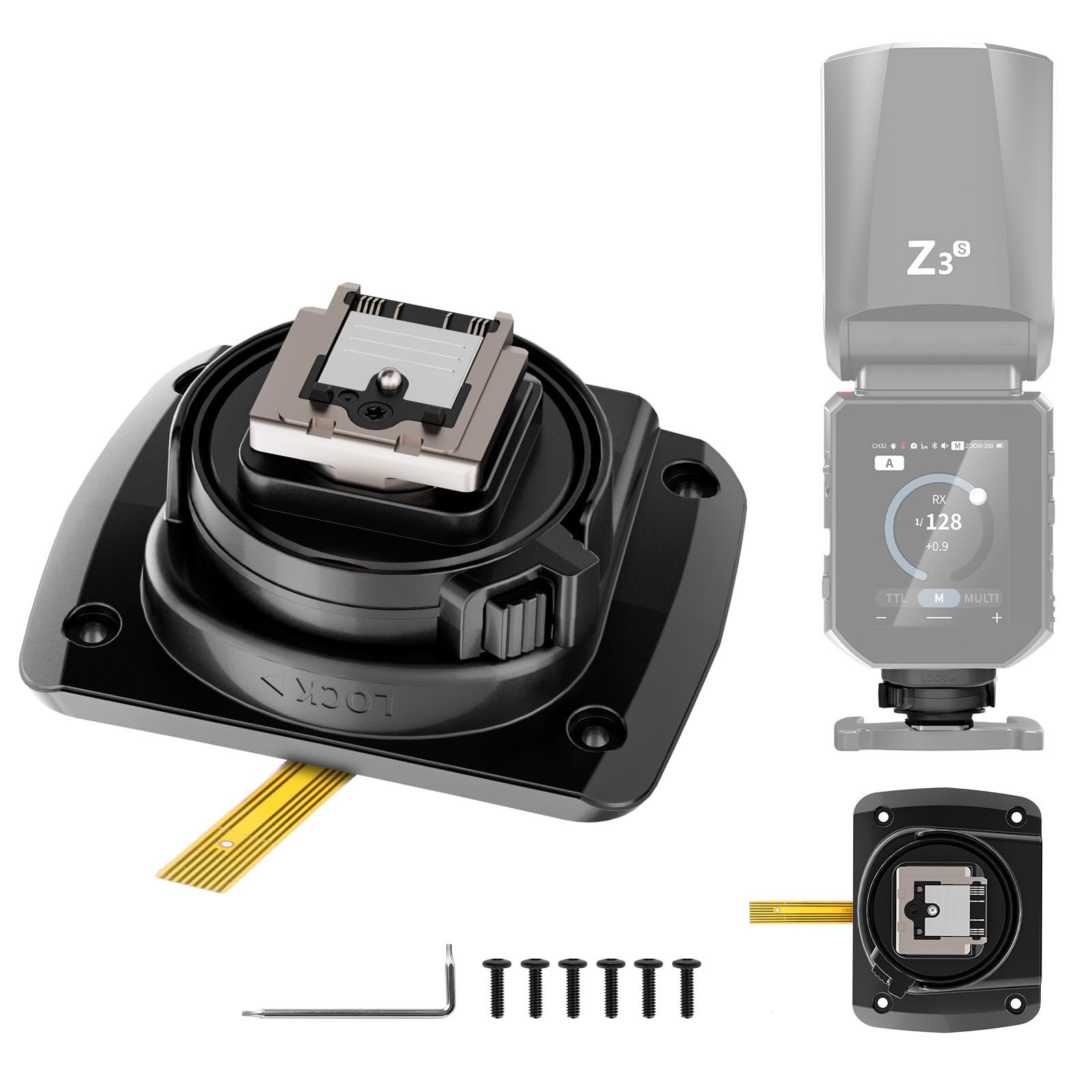 NEEWER Z3-S Replacement Hot Shoe Mount, Only for Z3-S Z3R-S Round Head Flash Compatible with Sony Cameras, Speedlite Hot Shoe Adapter Repair Part with Upgraded Metal Contact Interface-picture-20