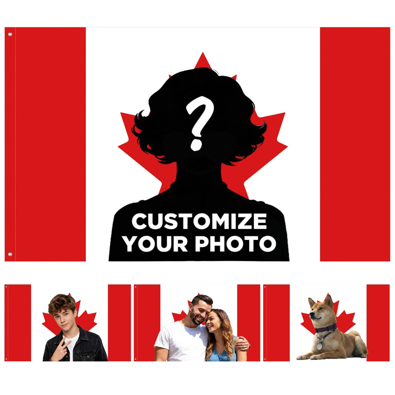 Custom Flag Personalised Canada Flags Print Your Own Flags with Photo/Logo/Text Customised Flag Banner Tapestry for Decorate Clubs Concerts Bars College Dorm Parties Indoor Outdoor Decor