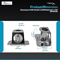 Vista 5 de MARINE CITY Stainless Steel Stanchion Socket with Triangular Base and Buttress for Pipe for Marine Boat Yacht Fishing