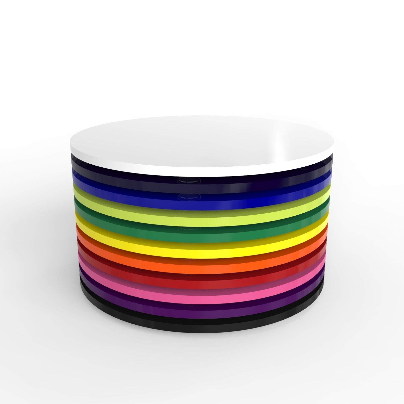 EliteKoopers 1 Pcs Round Acrylic Coloured Coasters For Kitchen Table Mats Tea Coffee Cup Pad