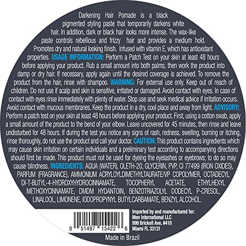 Menfirst Darkening Hair Pomade, Medium Hold Styling Paste And Sculpting Wax, Matte Finish, Instantly Darkens Gray And White Hair While Nourishing And Protecting #TOP7