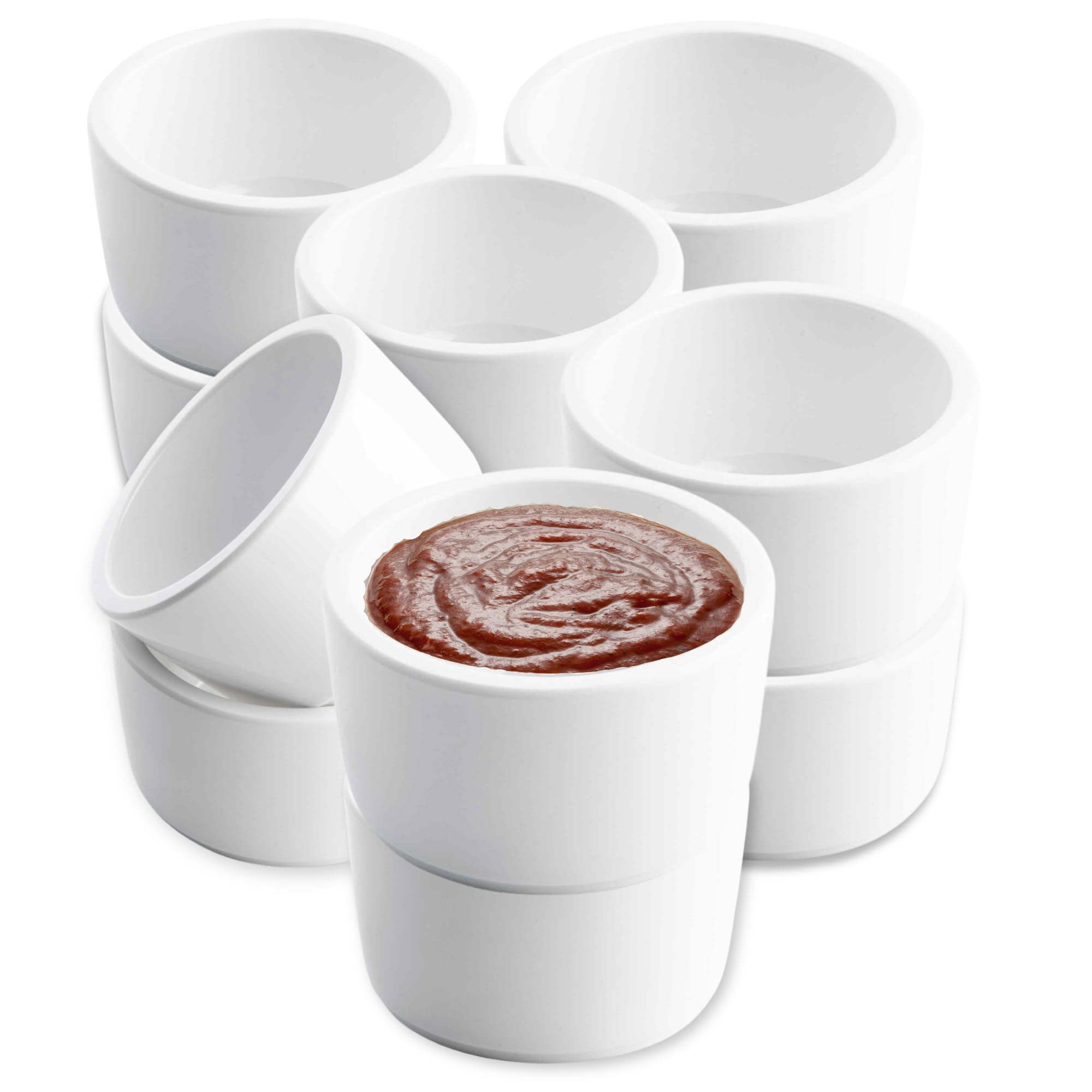 TableCraft 11407 Ramekin, Round 2 oz. Melamine Bowl, Straight Sided, 2.625