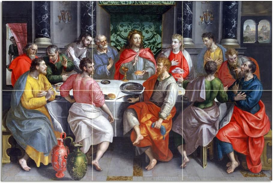 The Last Supper M. Vos Accent Tile Mural Kitchen Wall Backsplash Marble Ceramic - Picture 4 of 23