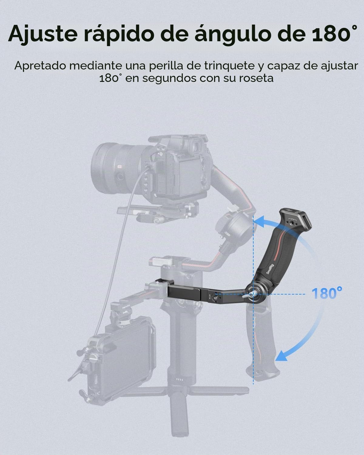 SMALLRIG Mango de Eslinga Ajustable Gimbal Sling Handle para DJI RS 4 Mini/RS 4 / RS 4 Pro/RS 3 / RS 3 Pro/RS 3 Mini/RS 2 / RSC 2 Estabilizador, 13.2lb / 6kg de Carga - 3028D