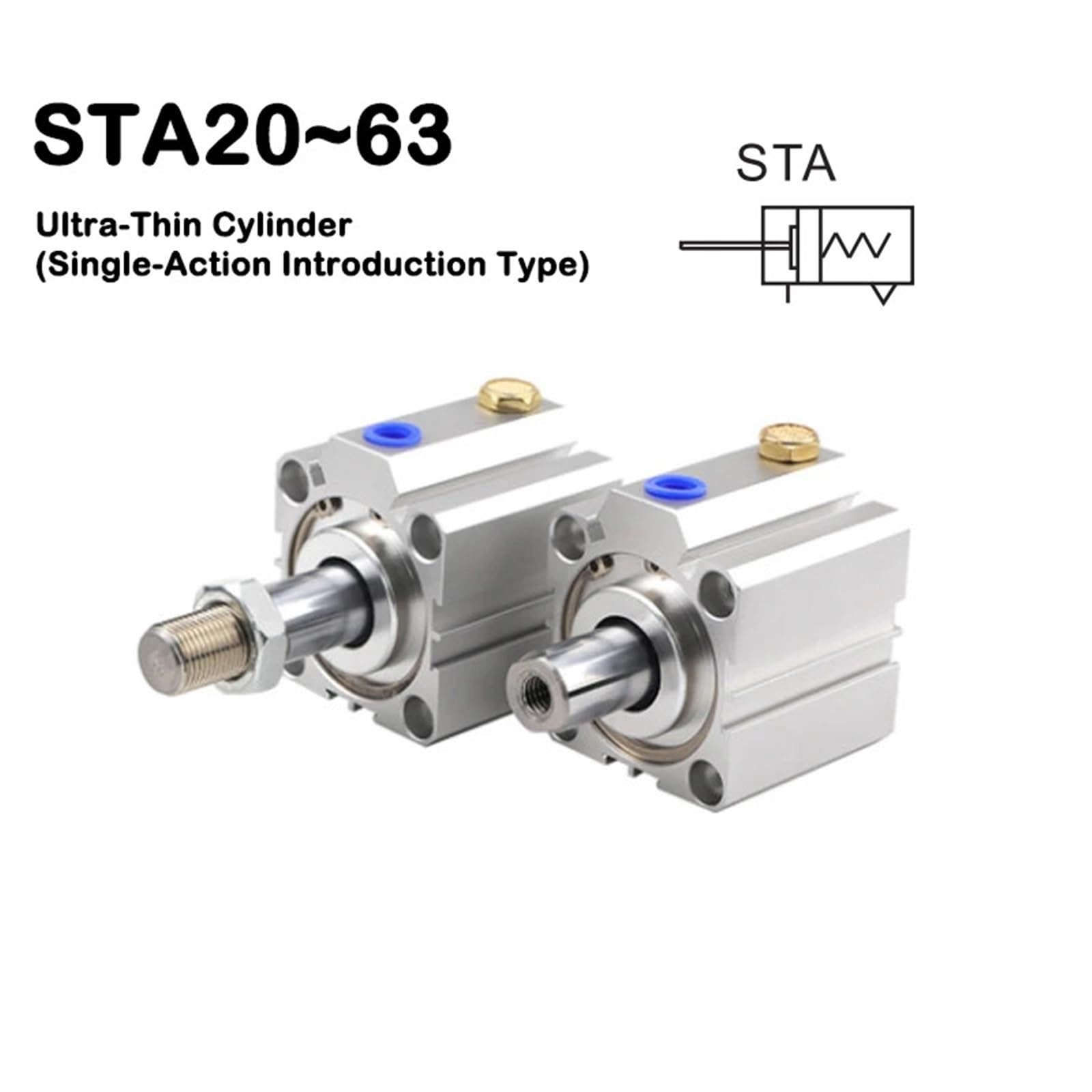 Typ Pneumatikzylinder Einfachwirkender Zylinder Federauspresszylinder STA20X5/10/15/20/25/30/40/50 1St(Stroke 50mm-S)