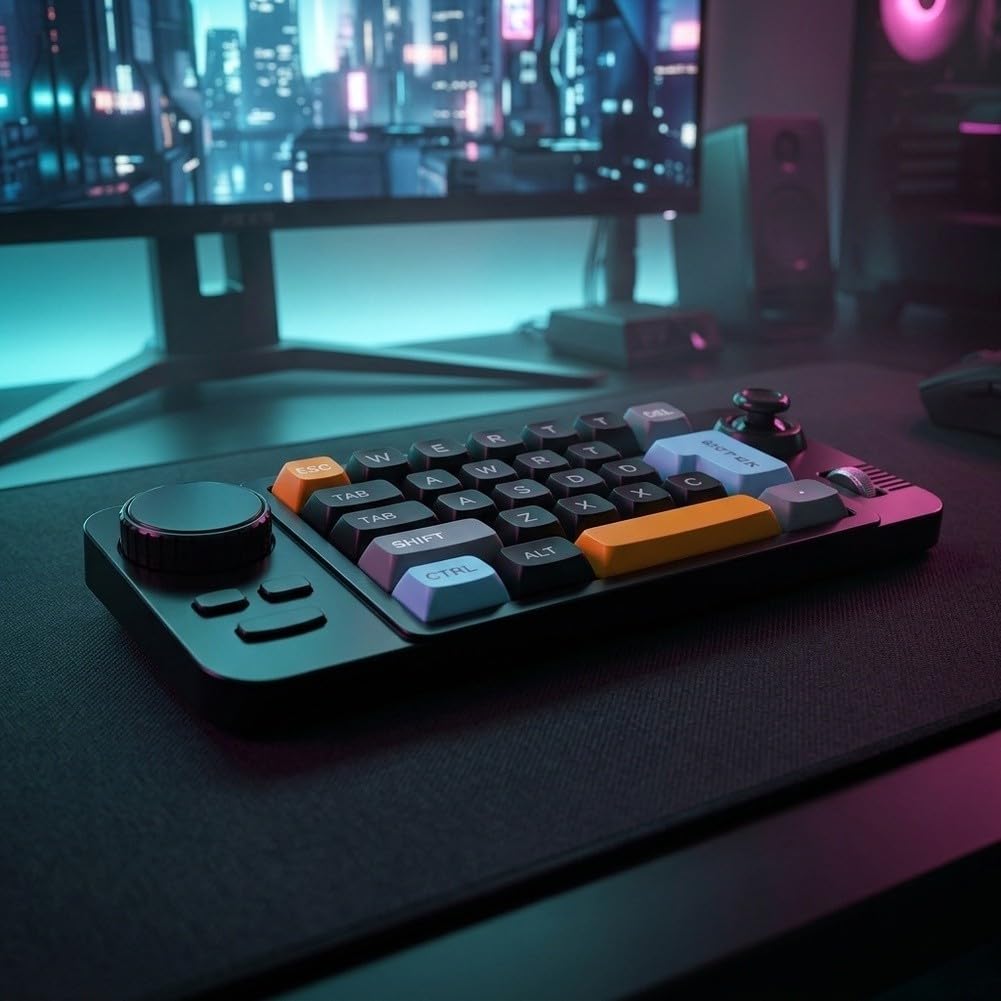 19-Tasten-Joystick-Tastatur, RGB-Gaming-Tastatur, 10 Beleuchtungsmodi