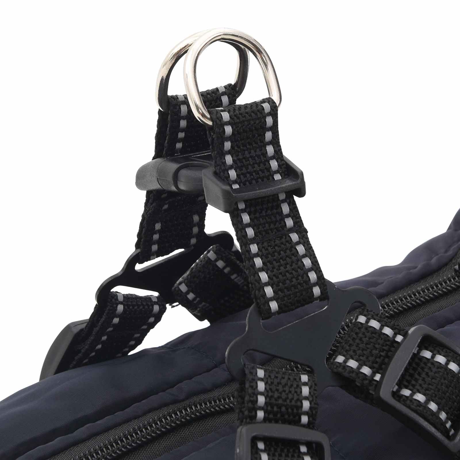 Cappotto per cani blu navy L44 in pile e poliestere, regolabile con design riflettente, impermeabile e antivento, per inverno e autunno, adatto per esterni e protezione dal freddo