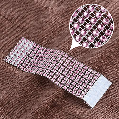 Image of Accmor 50pcs Napkin Rings, Pink Napkin Rings Buckles for Table Decorations, Wedding, Dinner, Party, DIY Decoration