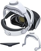 Adjustable Head Strap (White) with Forehead Cushion Pad for PSVR 2 VR Headset Balance Head Pressure Comfort Over Headband & Relieve Forehead Pressure Foam Pad Compatible for Playstation VR2