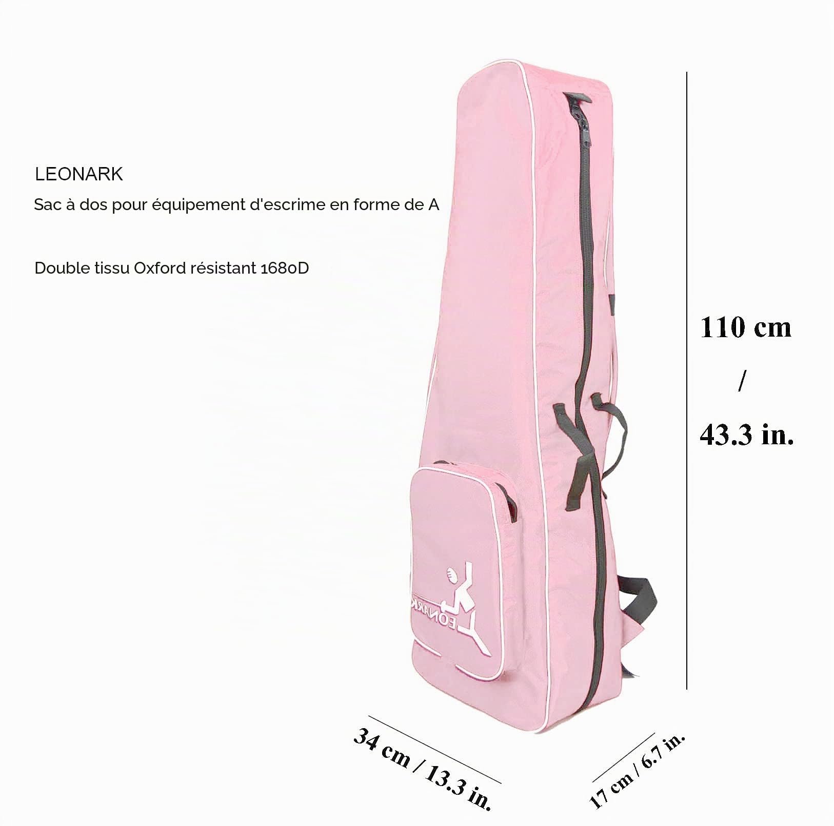 LEONARK Sac de Rangement d’Escrime pour Sabre d’épée et équipement de fleuret - Sac à Dos Portable pour Combinaison et Masque d’épée d’Escrime