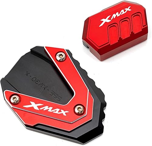 Miniatura 4 de Motorcycle Side Bracket for Y&AMA&HA Xmax 300 125 250 400 XMAX300 Xmax250 Xmax400 Motorcycle CNC Column Auxiliary Side Stand Enlarger Kickstand Pad