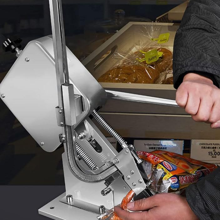 Macchina manuale di sigillamento a forma di U per sacchetti di plastica, durevole e facile da usare nei supermercati