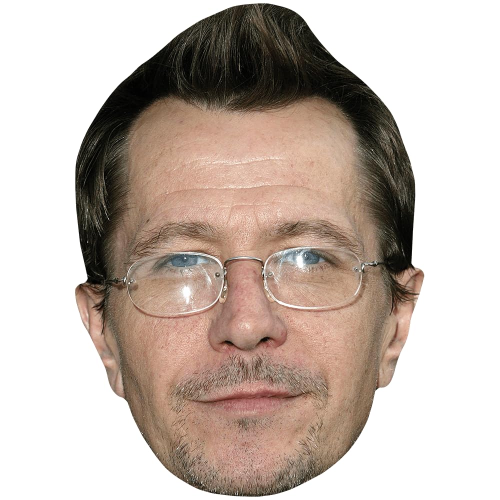 Gary Oldman (Glasses) Celebrity Mask, Flat Card Face, Fancy Dress Mask
