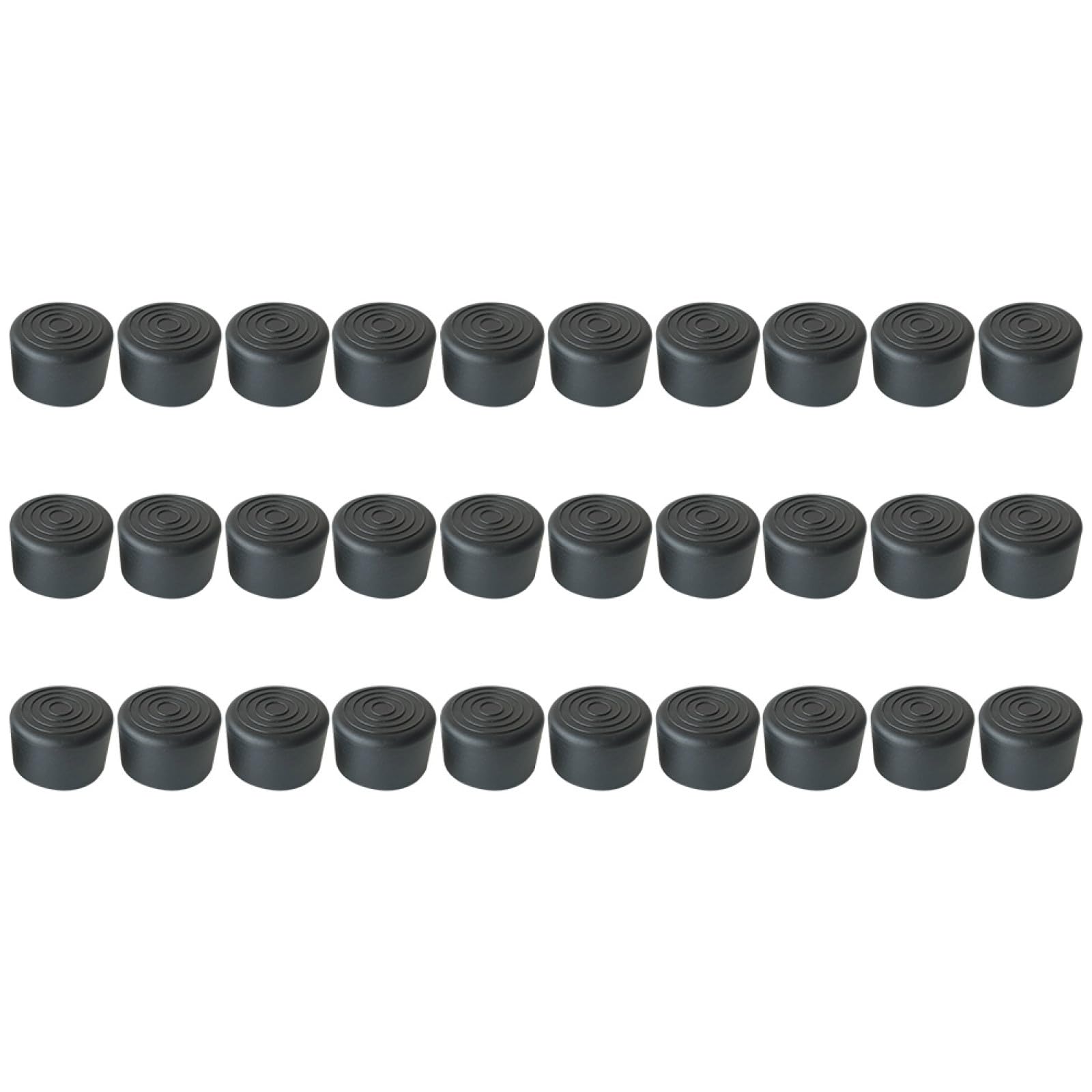 Capuchons ronds pour pieds de chaise en caoutchouc noir 25 mm SOIMISS x100