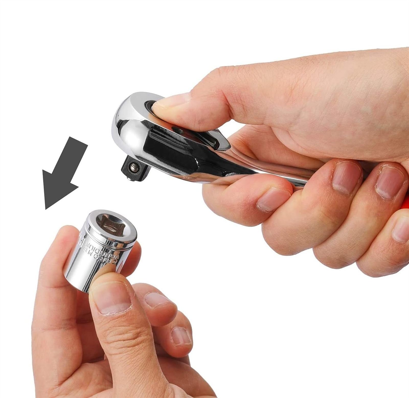 Trinquete Reversible,RáPida Llave De Carraca Llave de trinquete telescópica de 72 dientes, 1/4, 1/2, 3/8, liberación rápida automática, llave de trinquete con mango de andamio ajustable de 90 grados(1