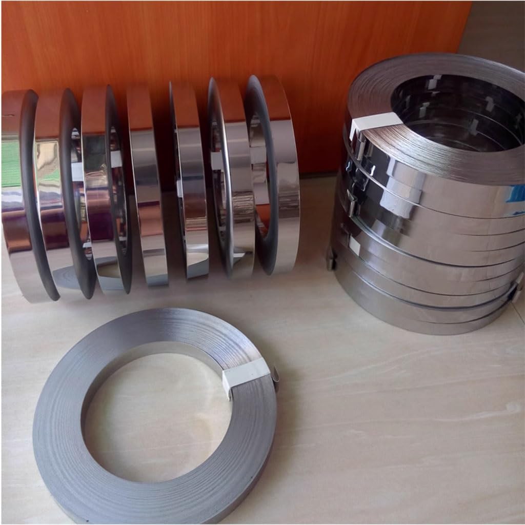 1pc High Elasticity 301 Stainless Steel Strip - 0.8mm Thick Foil Strip in Various Widths (5mm to 100mm) for Springs and More(0.8x50x1000mm)