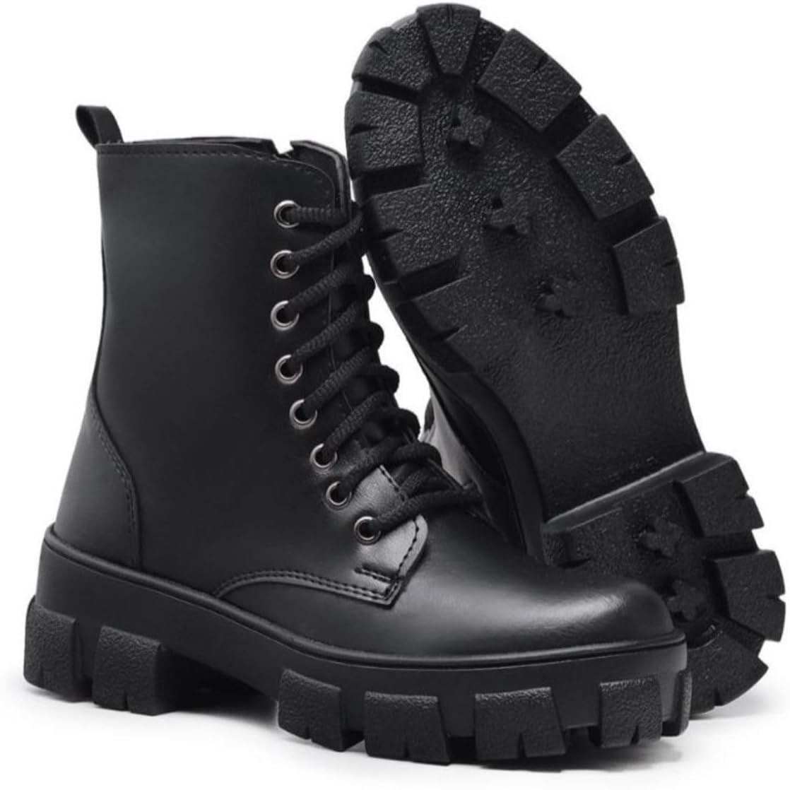 Bota Feminina Coturno Feminino Blogueira Militar Tratorada Plataforma