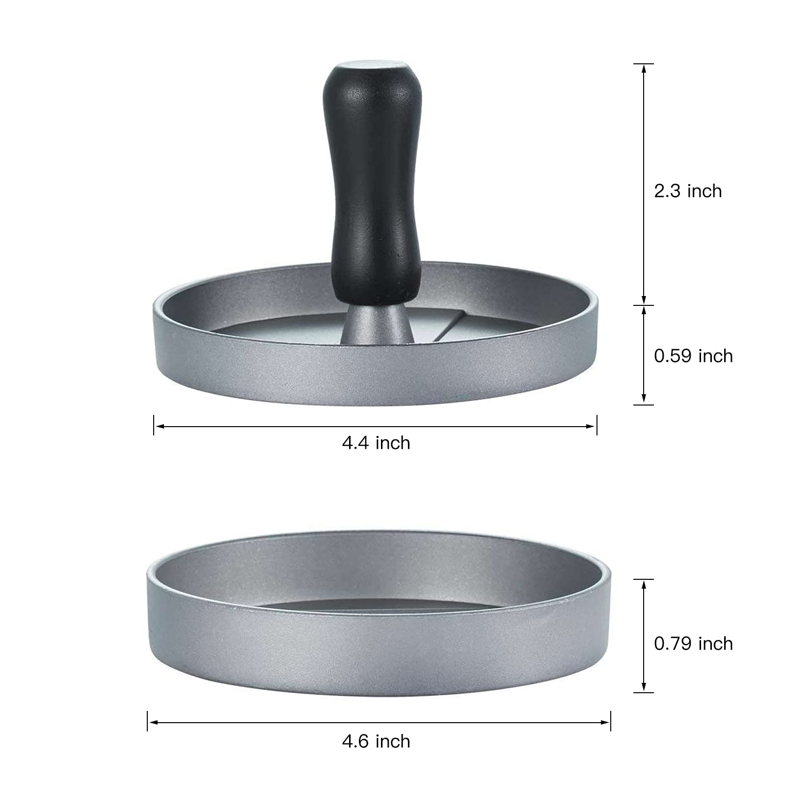 Pressa Per Hamburger In Alluminio Richsum - Con 100 Carte Antiaderenti - Foto 13