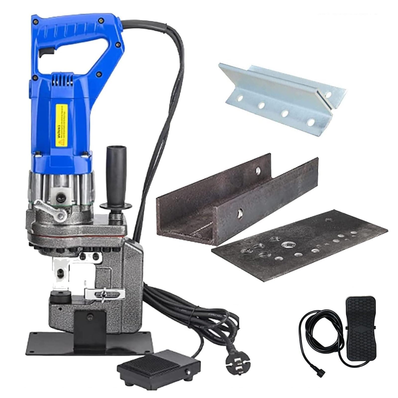 Punzonadora hidráulica de 1200 W, herramienta de perforación hidráulica eléctrica, 10 toneladas, punzonadora de agujeros de metal, hierro, cobre, placa de aluminio, ángulo, tira de canal de acero, 5 t