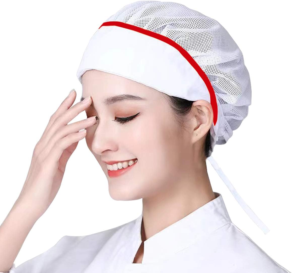 DXYAKY 3pcs Chef Hats Adjustable & Reusable Kitchen Cooking Chef Caps Food Service Hair Nets Breathable Mesh Work Hat - Image 2