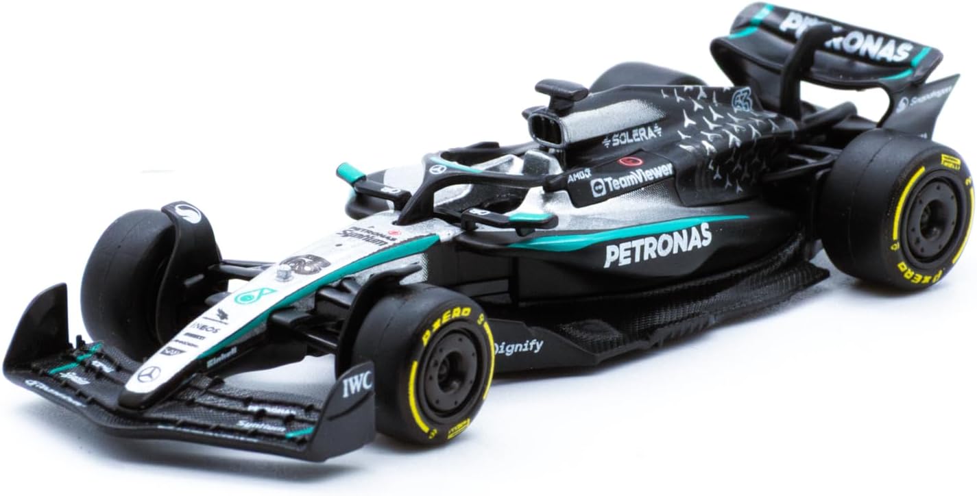 Bburago 1:64 Scale Race Formula Mercedes W16 (2025) Diecast Vehicle, Russell #63