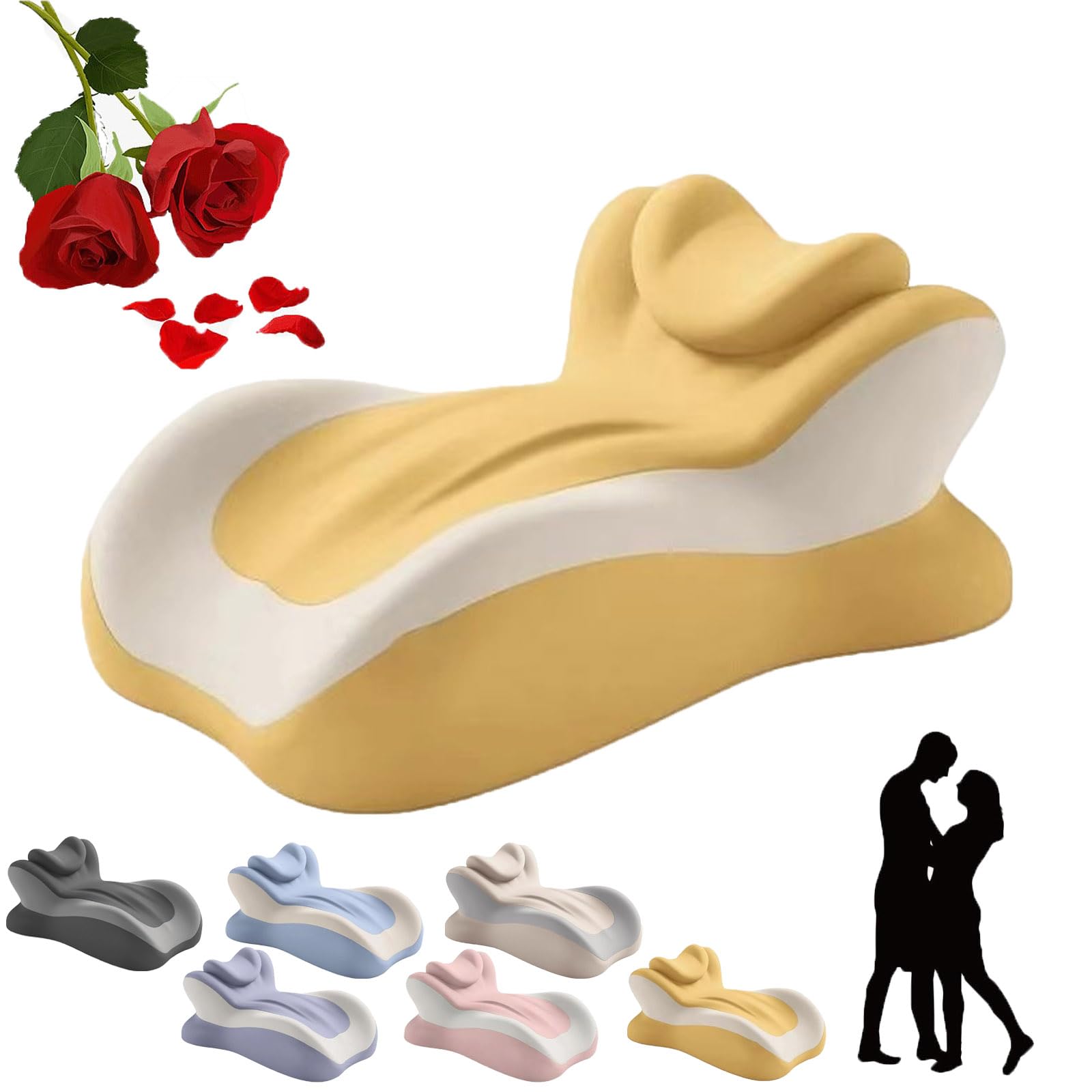Ergonomisches Sex Kissen für die Paare, 27 Grad Memory Foam Liebeskissen, Atmungsaktives Erotik Kissen & Ramps für Mehr Intimität，E