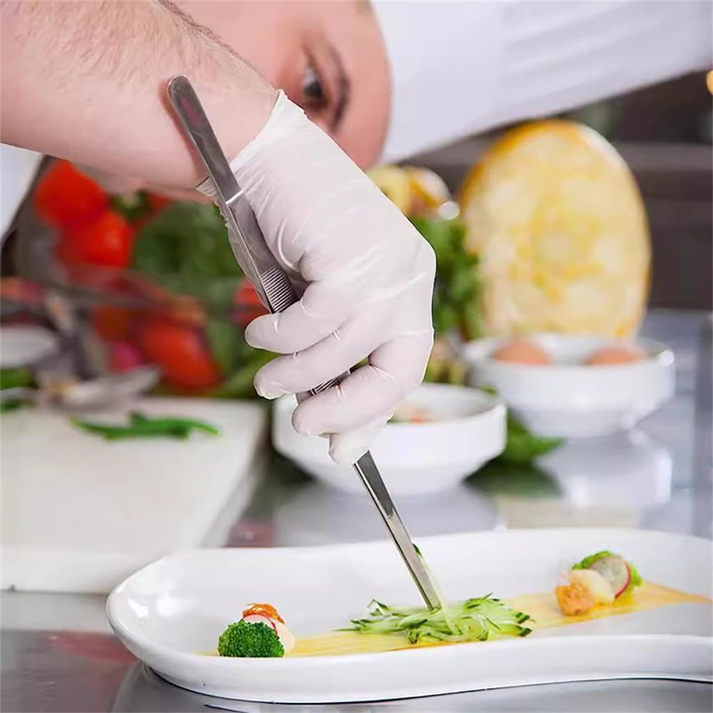 Zestaw klipsów do grilla ze stali nierdzewnej, długie szczypce do gotowania, pieczenia i serwowania – odporne na wysokie temperatury przybory kuchenne dla miłośników grillowania