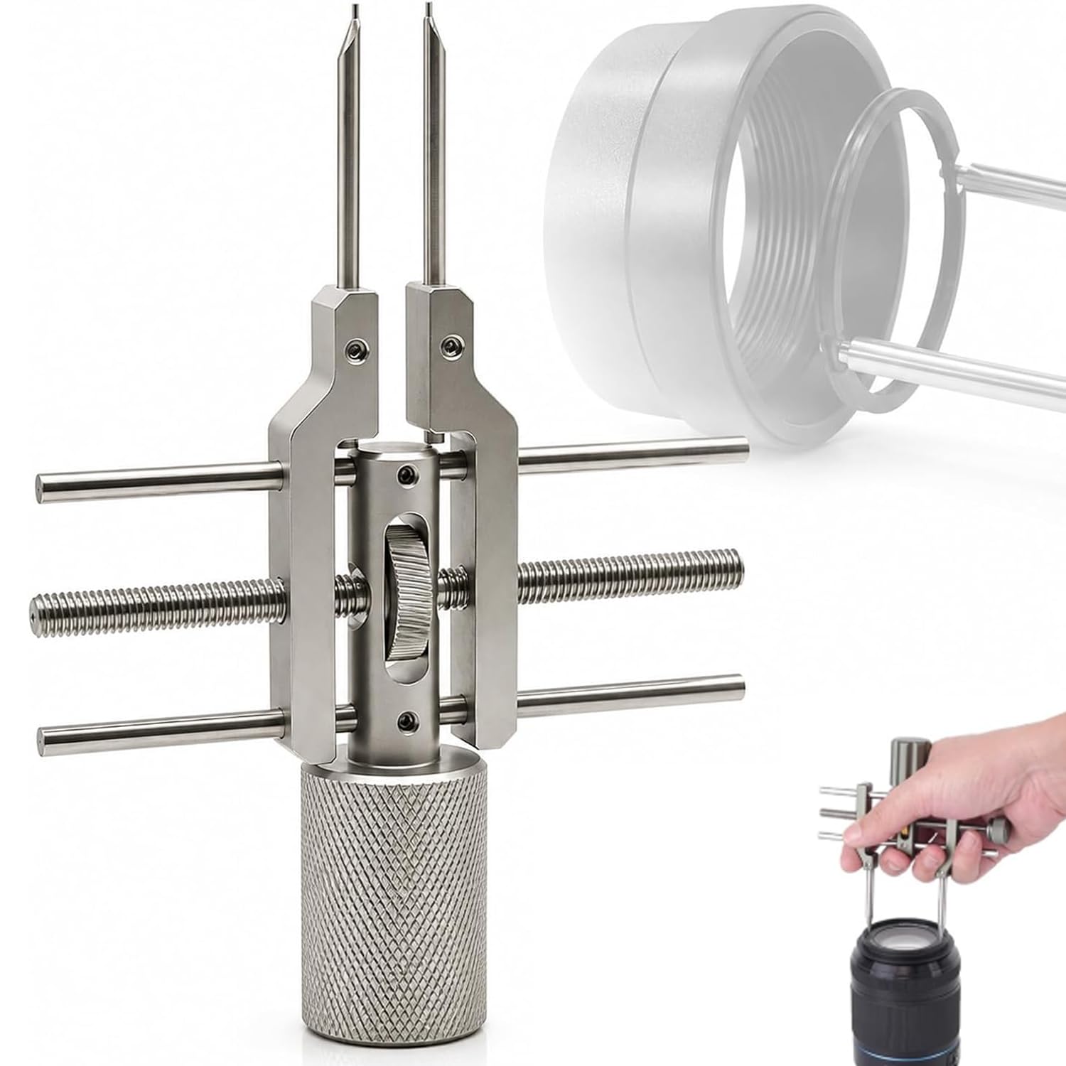 Clé Universelle pour Circlips Optiques, Outil À Double Extrémité, Clé Réglable De 3 À 73 Mm, Couple Maximal De 9 N·m, Cosse Détachable, pour Linstallation Et Le Retrait des Colliers Déquipements