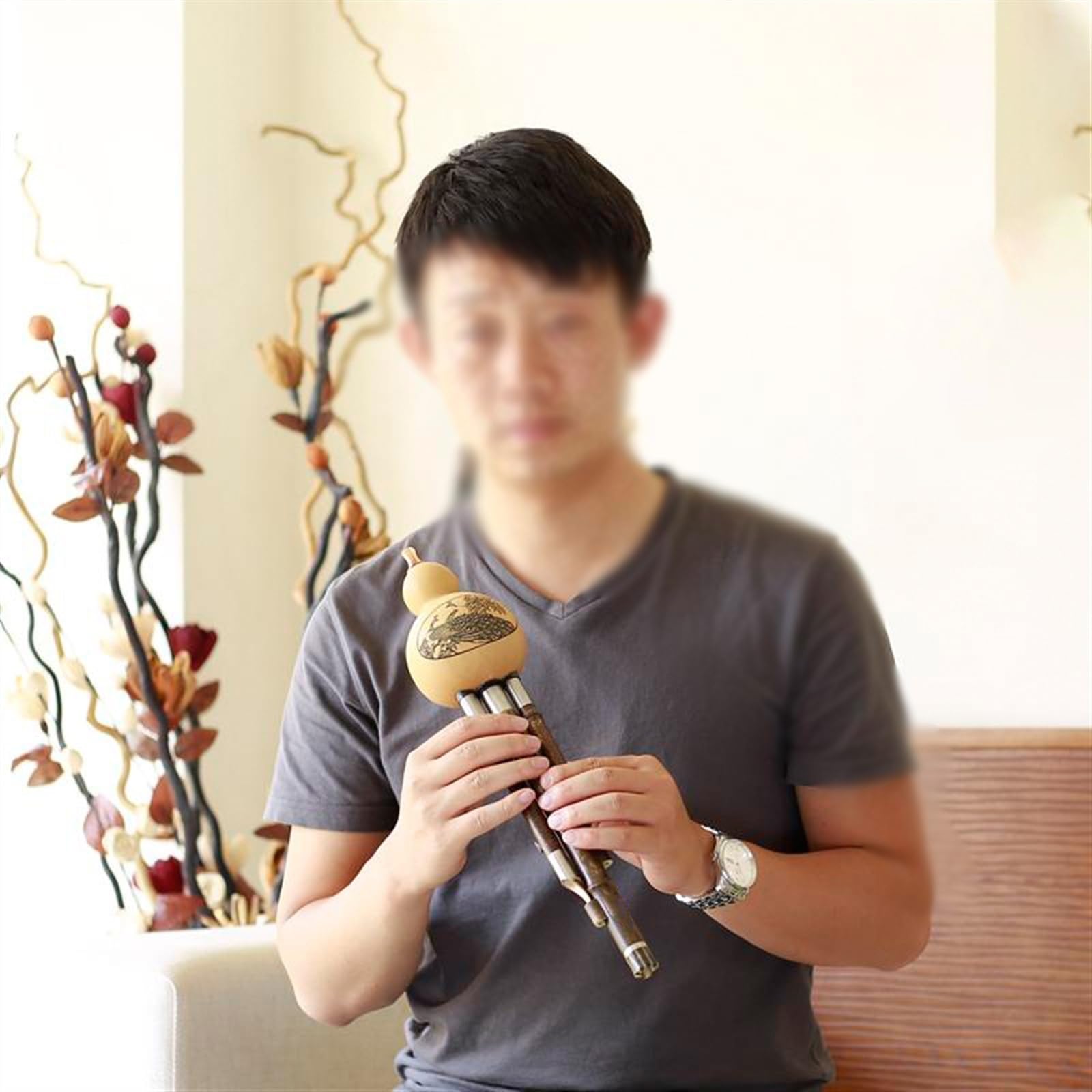 Amazon.co.jp: 中国の伝統的な民族ひょうたんフルート成人学生が