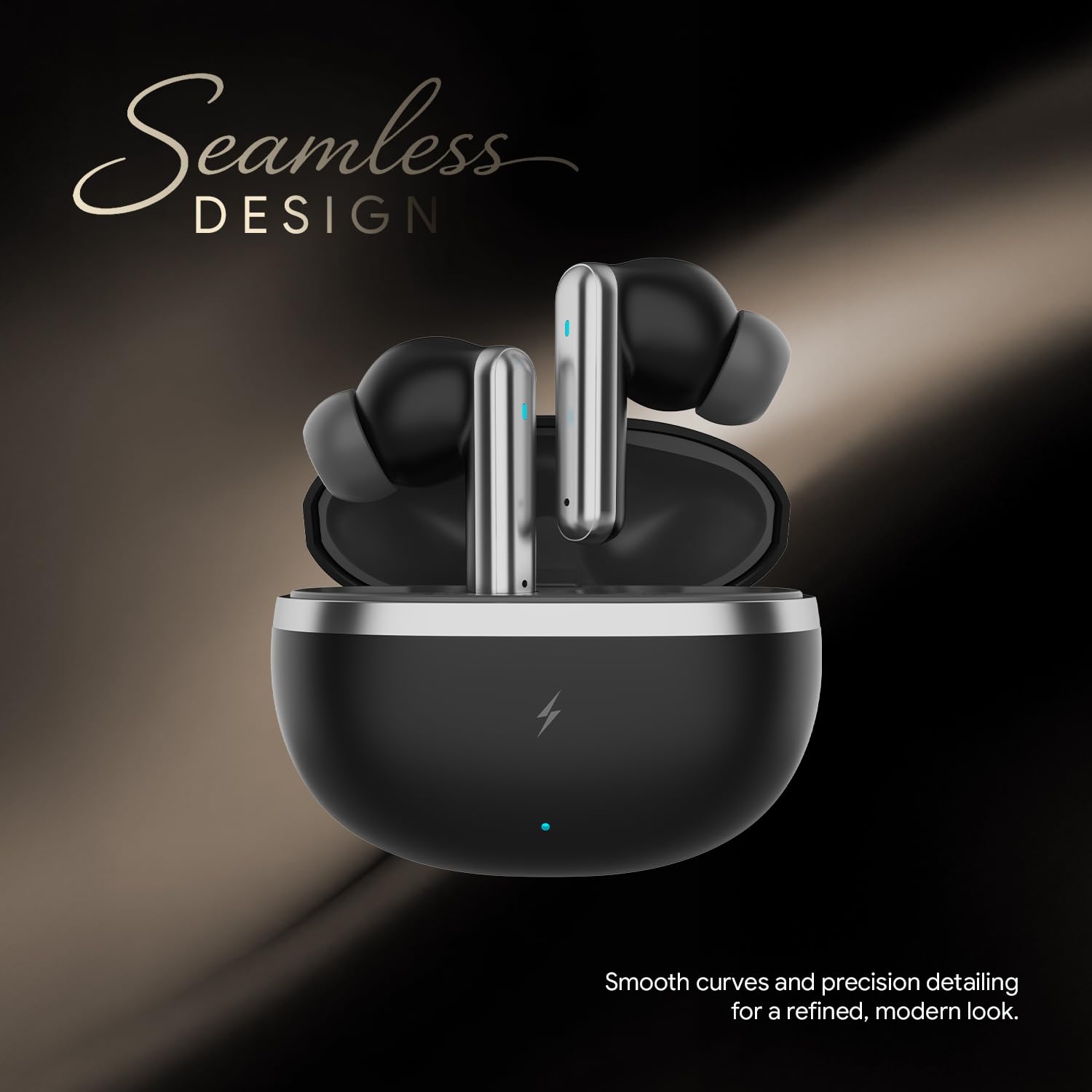 Fire-Boltt Newly Launched Aero Luxe TWS Earbuds with Custom EQ, Bluetooth 5.4 Wireless Earphones, 50H Playtime, Fast Charging Case, 50ms Low-Latency Gaming & Touch Controls Midnight Black — Amazon image 8