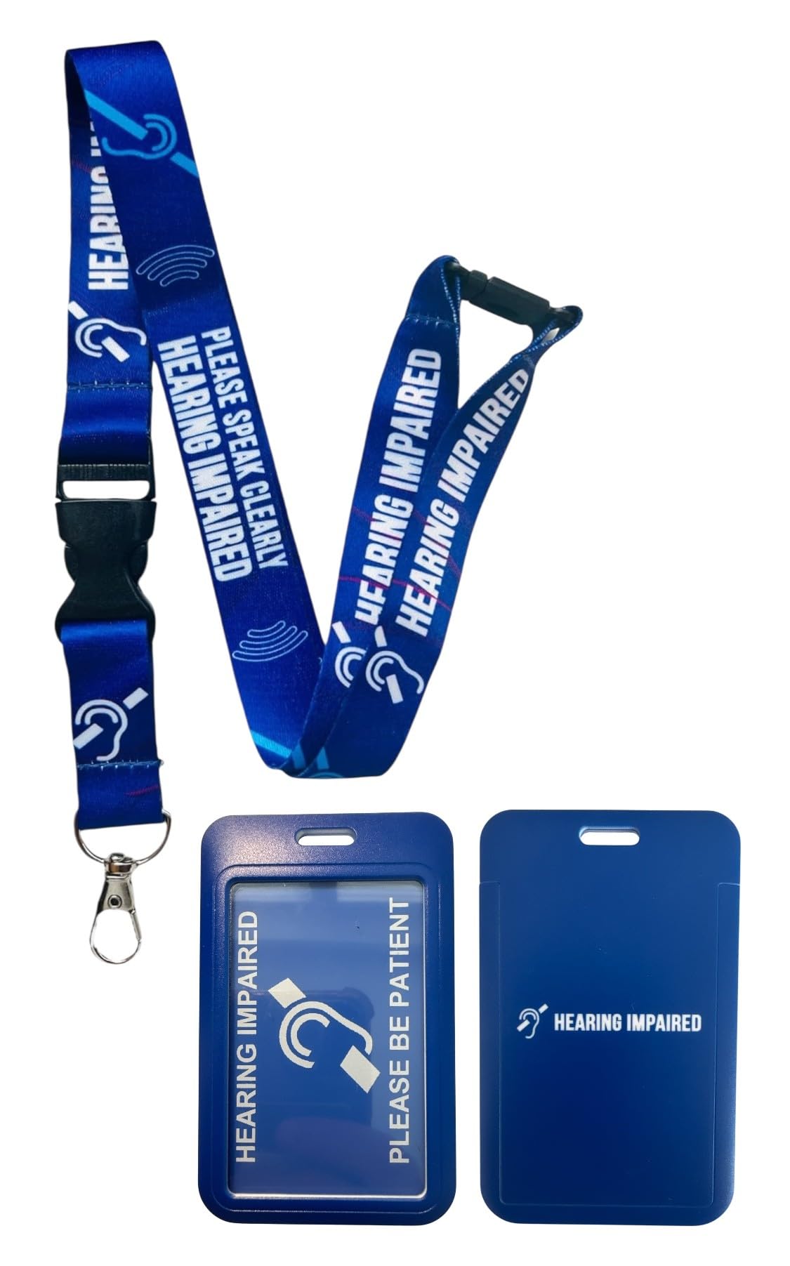 Hearing Impaired Lanyard with Hearing Impaired Card & Hearing Impaired Printed ID Card Holder