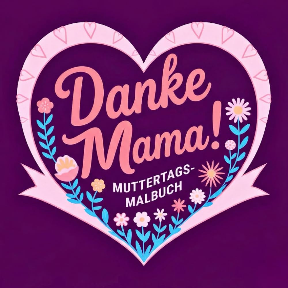 Danke Mama – Muttertags-Malbuch: Ausmalbuch zum Muttertag mit Blumen, Herzen und liebevollen Motiven
