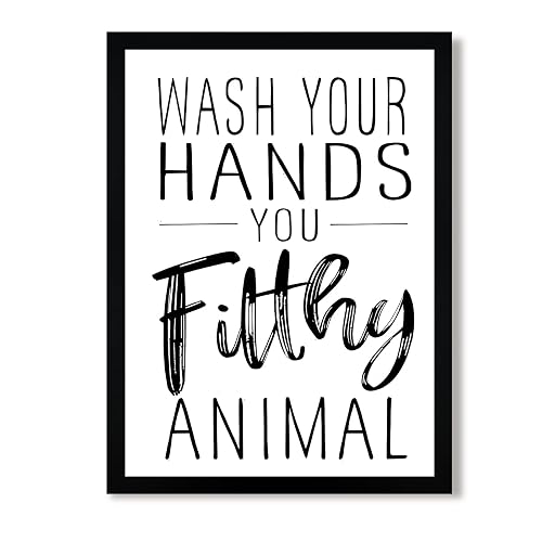 Urmoya Funny Quote Sign Black and White Bathroom Decor Wall
