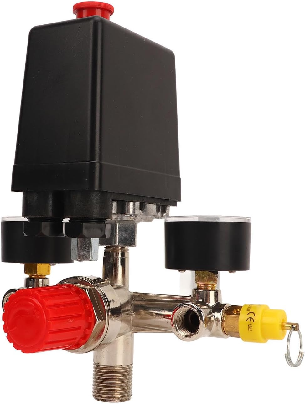 Air Compressor Pressure Switch, Long Service Life Air Pressure Switch Kit Good Compatibility Precise Control High Strength with 3 in 1 Brass Port for