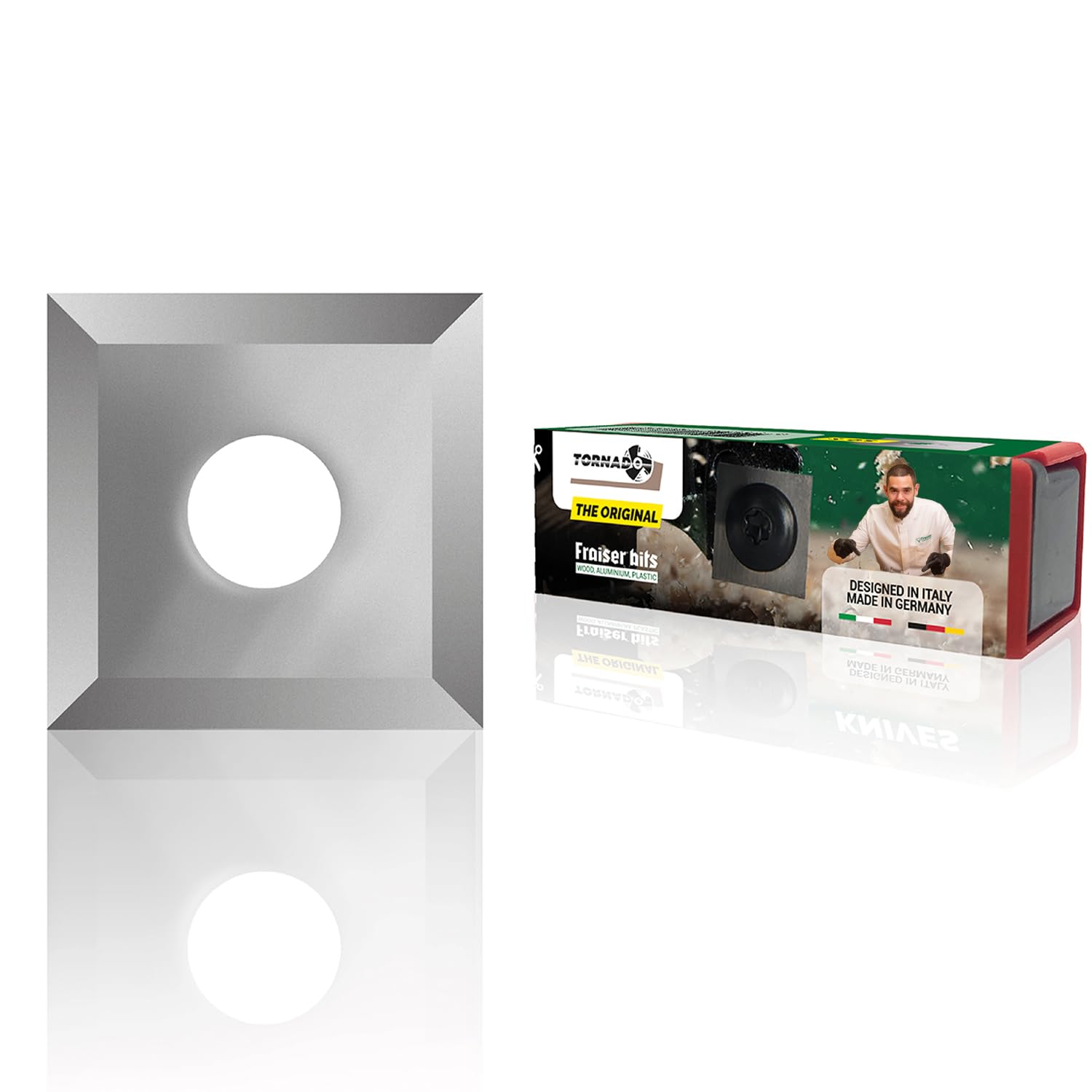 Fraiser Hartmetall-Wendeplatten (HM/Widia) für Planfräser Tornado - 10 Stück (10,5x10,5 mm)
