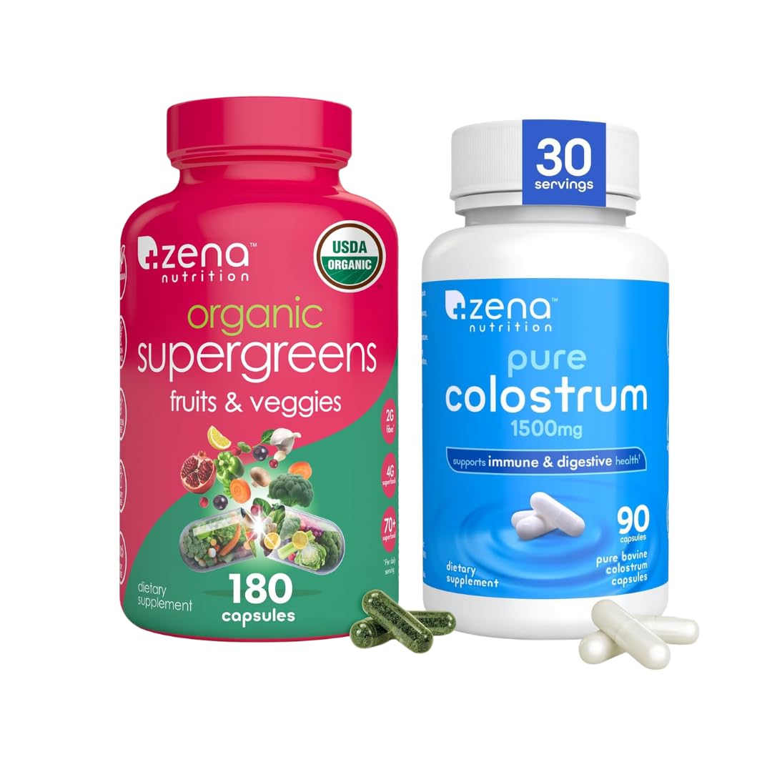 Amazon.com: Zena Nutrition Organic Super Greens Fruit & Veggies