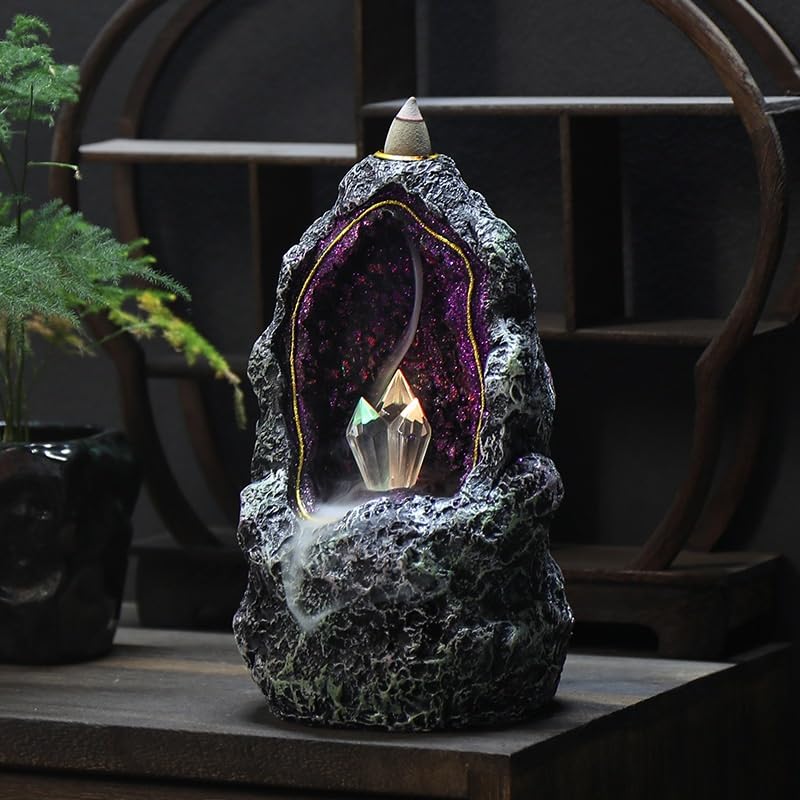 Quemador De Incienso Quemador de Incienso de Resina de Cristal decoración Interior Creativa del hogar Accesorios De Meditación