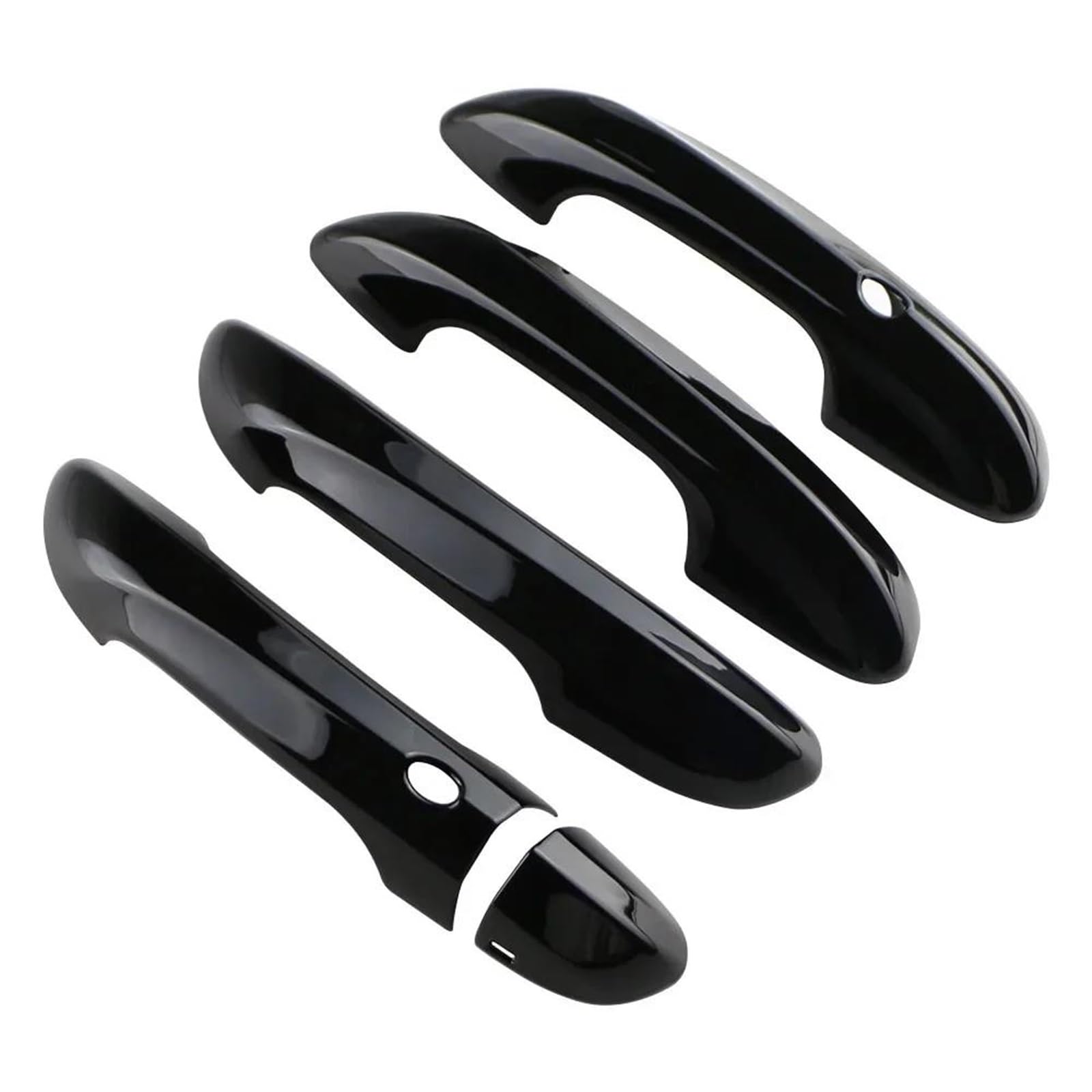 FKHBZM Carbon Fiber Door Handle Cover Side Cup Decorative Exterior Trim for MG 4 MG4 EV Mulan 2022 2023 2024 LHD(Style 1)