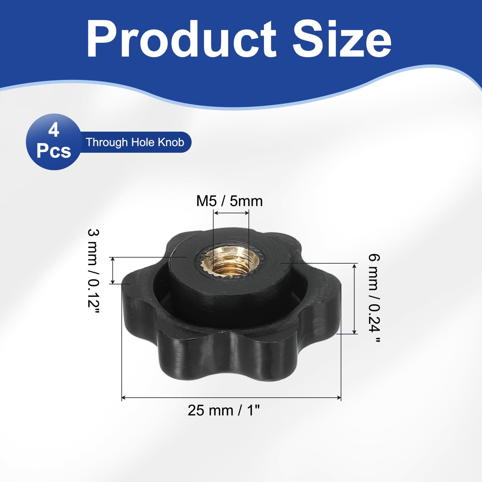PATIKIL M5 x 25mm Thread Clamping Nuts - Image 2