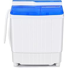 Full Automatic Washing Machine, AYCLIF 15.6 lbs Top Load Portable Washer with Drain Pump,10 Wash Programs 8 Water Levels,for Dorm Apartment RV Full-Automatic Washing,Grey