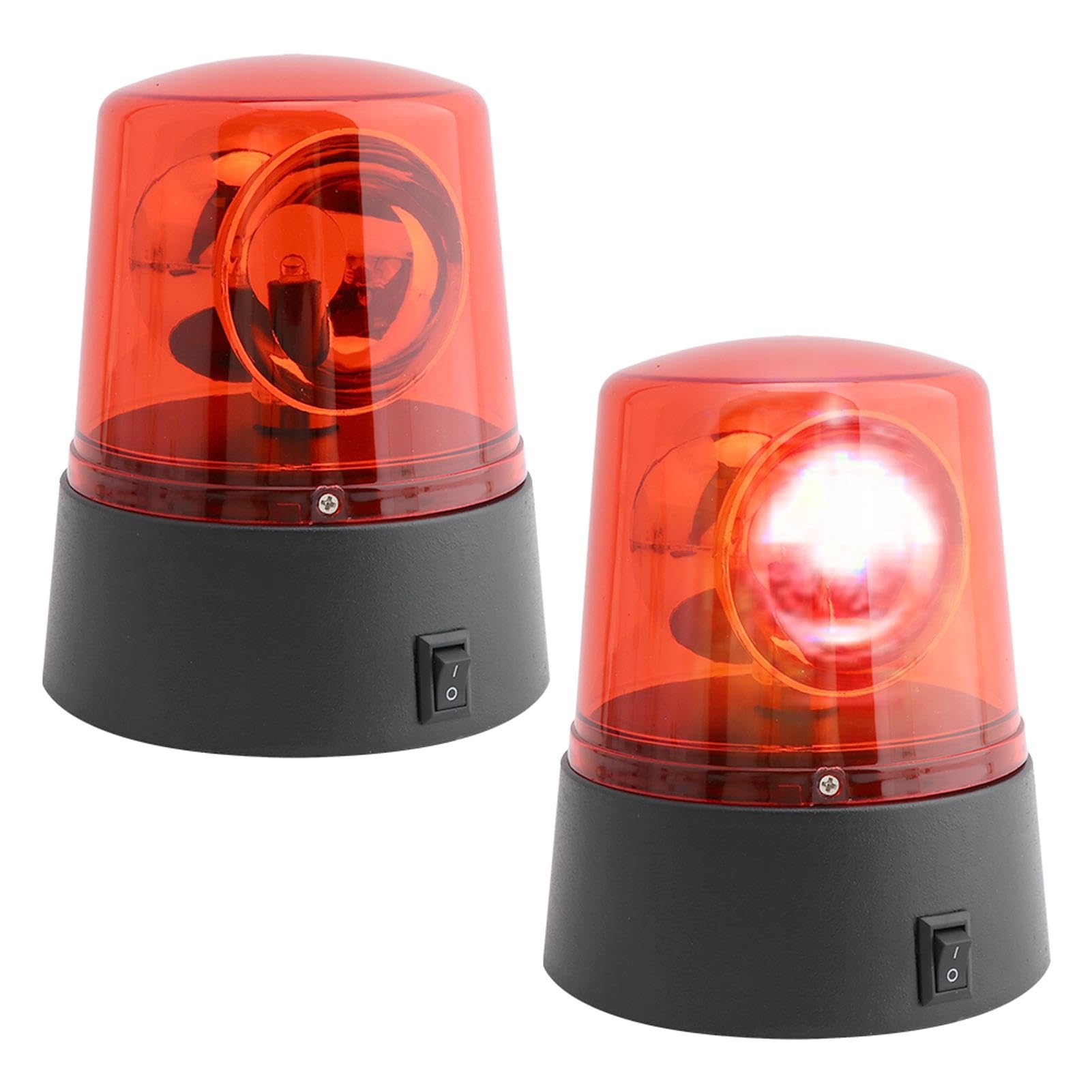 MOVKZACV LED Strobe Light, 360° Rotating DJ Flashing Stage Effect, Battery Powered Car Siren, Disco Party Rotating Lamp