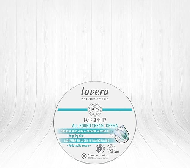 lavera basis sensitiv All-Round Cream - All-purpose cream - with organic aloe vera & organic almond oil - Particularly intensive care for very dry skin - natural cosmetics - vegan - organic (1 x 150 ml)