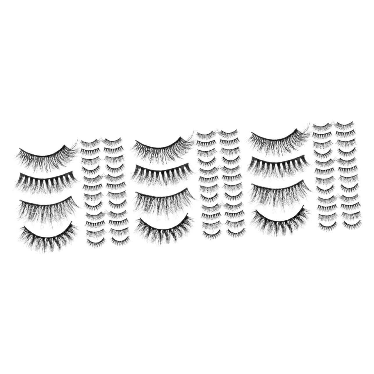 MAGICLULU 3 Set Di Ciglia Finte in Strisce Sfuse Per Uso Quotidiano Facili Da Usare Per Le Donne Aspetto Attraente E Duraturo Materiale Delicato Sulla Pelle 20 Paia*3