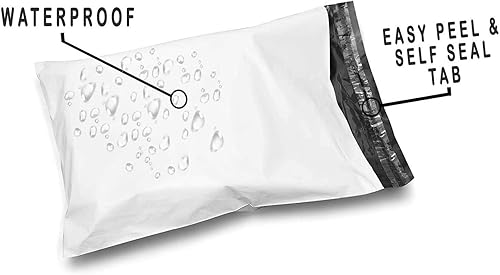 Miniatura 6 de Sobres de polietileno jumbo de 23.5 x 30 pulgadas, 50 sobres de correo de plástico duradero con tira autosellante para envío impermeable y